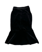 Long Black Velvet Skirt