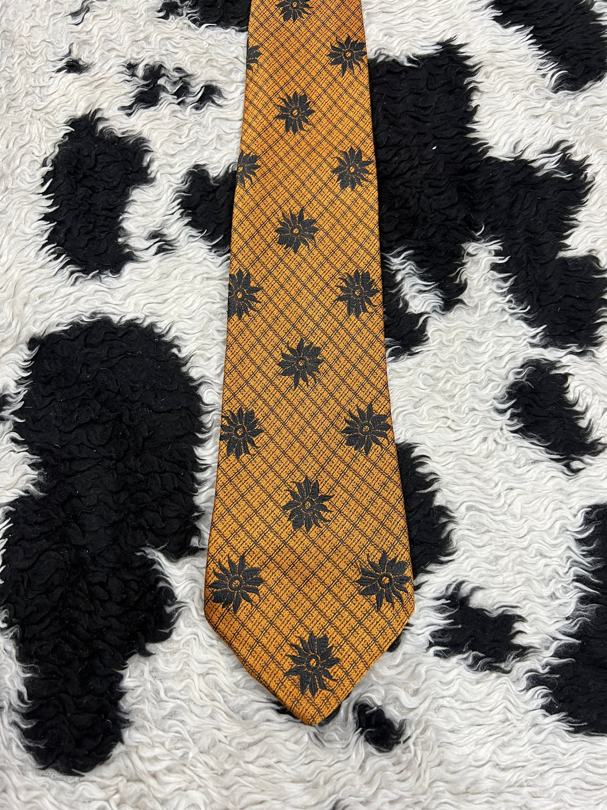 Pegasus Orange Floral Tie