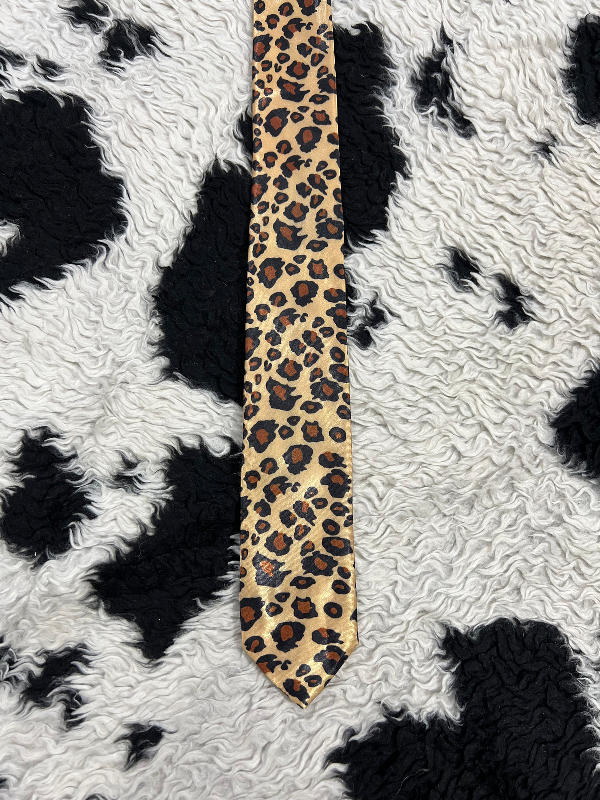 Cheetah Print Narrow Tie