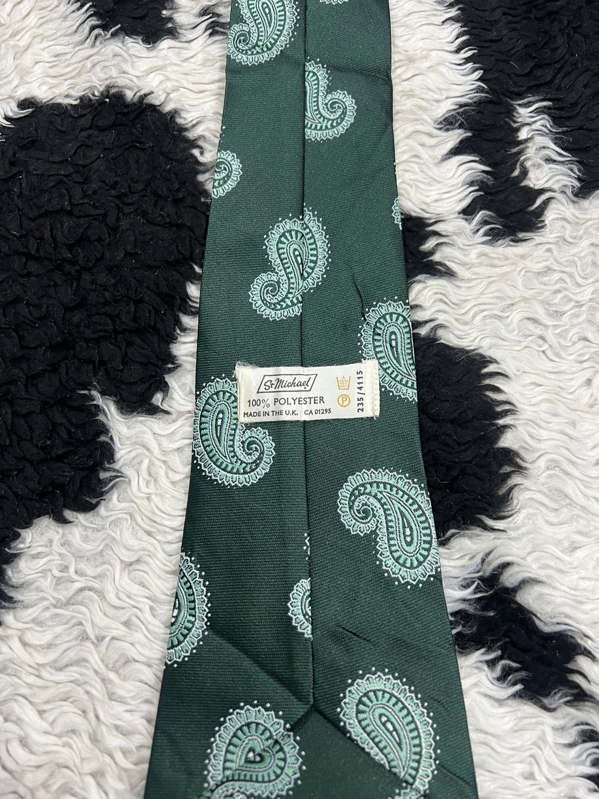 St. Micheal Green Paisley Tie
