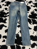 Embroidered Cross Patchwork Denims (Waist 30)