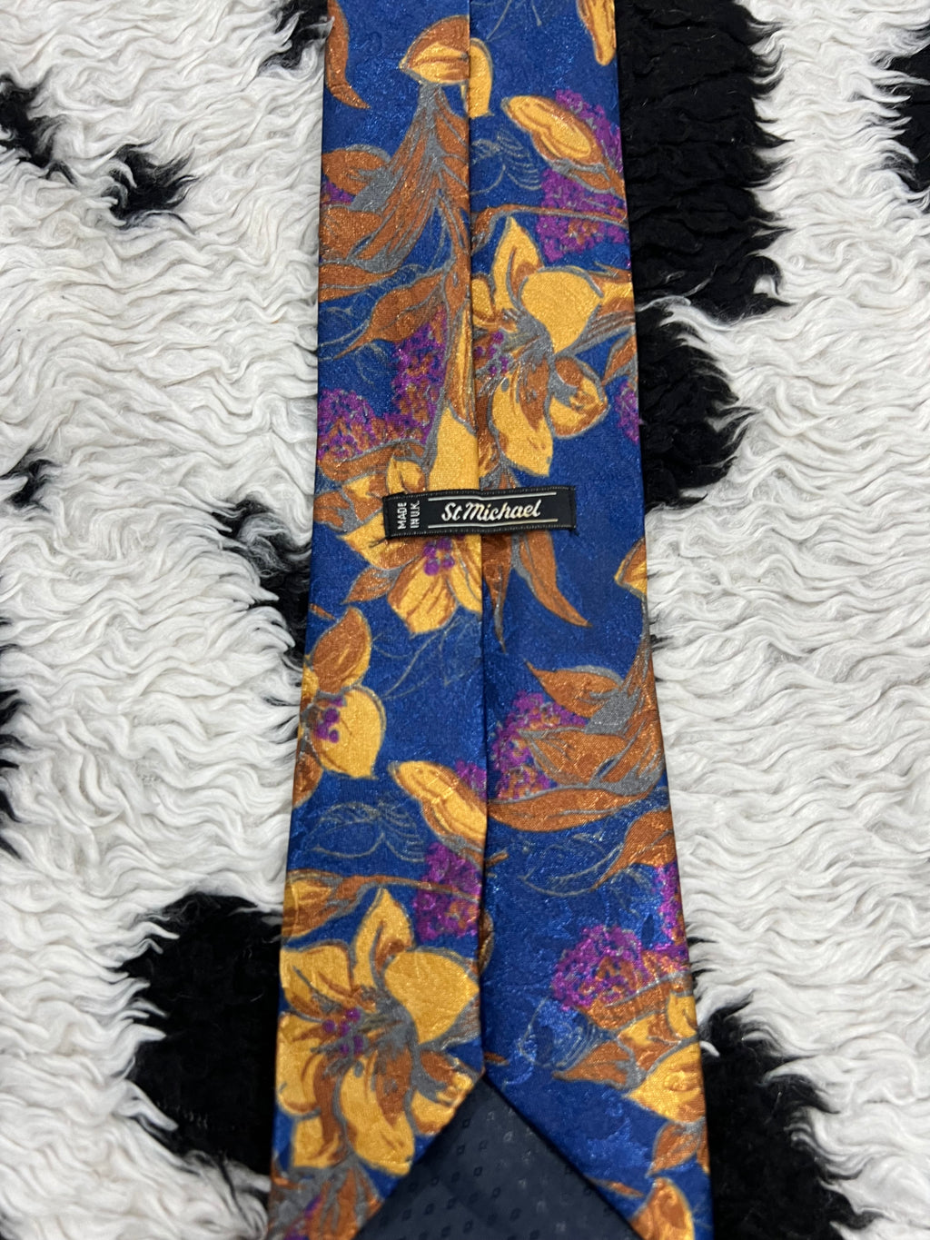 St. Micheal Blue & Yellow Lily Tie