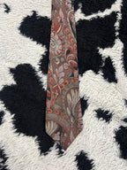 Littlewoods Brown Fully Embroidered Tie