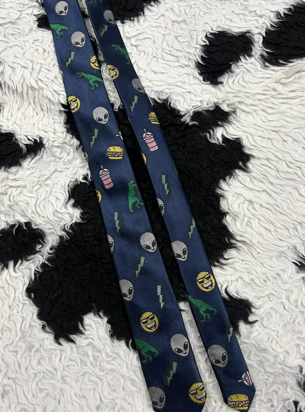 Alien, Fast Food & Dinosaurs Tie