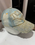 Texas Bedazzled Denim Cap