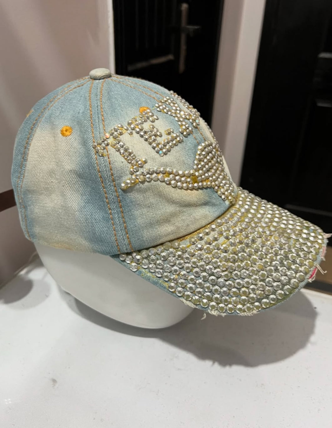 Texas Bedazzled Denim Cap