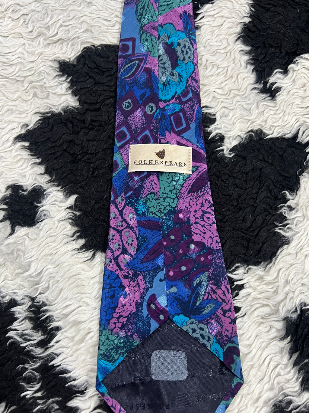 Folkspeare Blue & Pink Abstract Tie