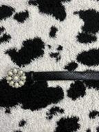 Beaded Floral Buckle Belt