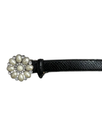 Beaded Floral Buckle Belt