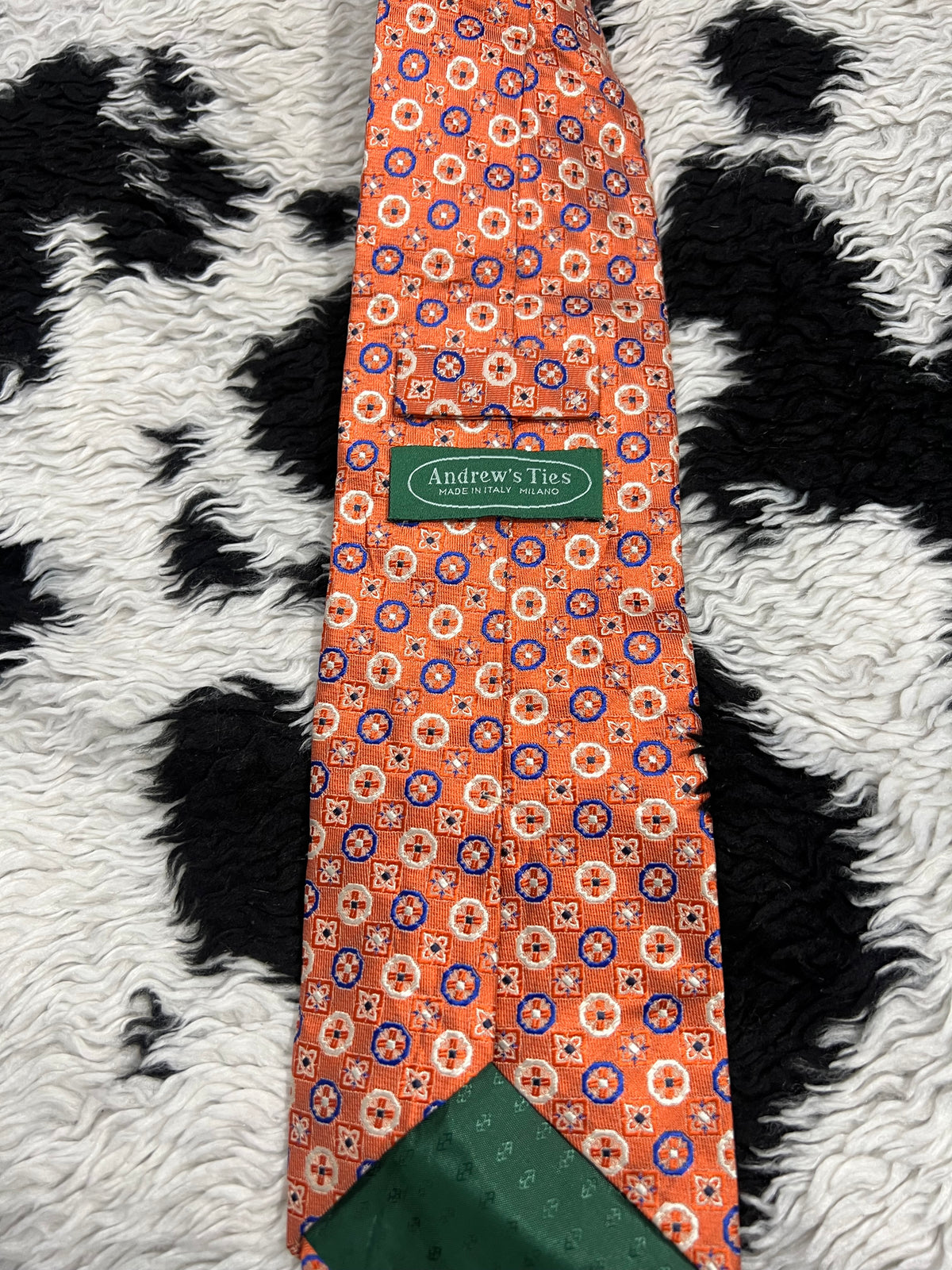 Andrew's Orange Embroidered Tie