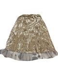 Golden Velvet Net-Layered Skirt