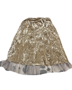 Golden Velvet Net-Layered Skirt