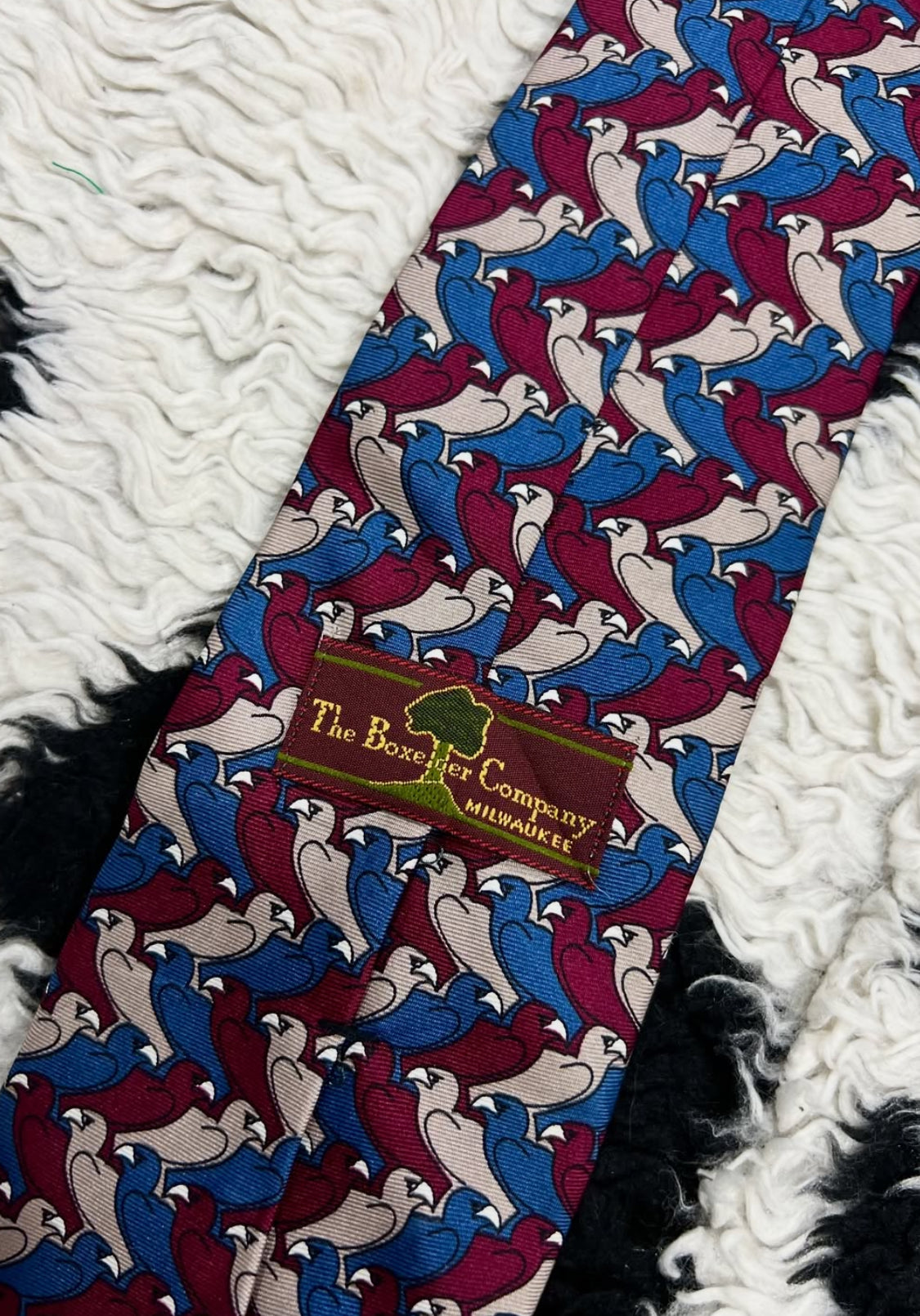 Birds Print Graphic Tie