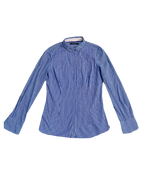 Blue Gingham Reserved Fitted Women's Buttonup