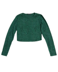 Stradivarius Green Wavy Top
