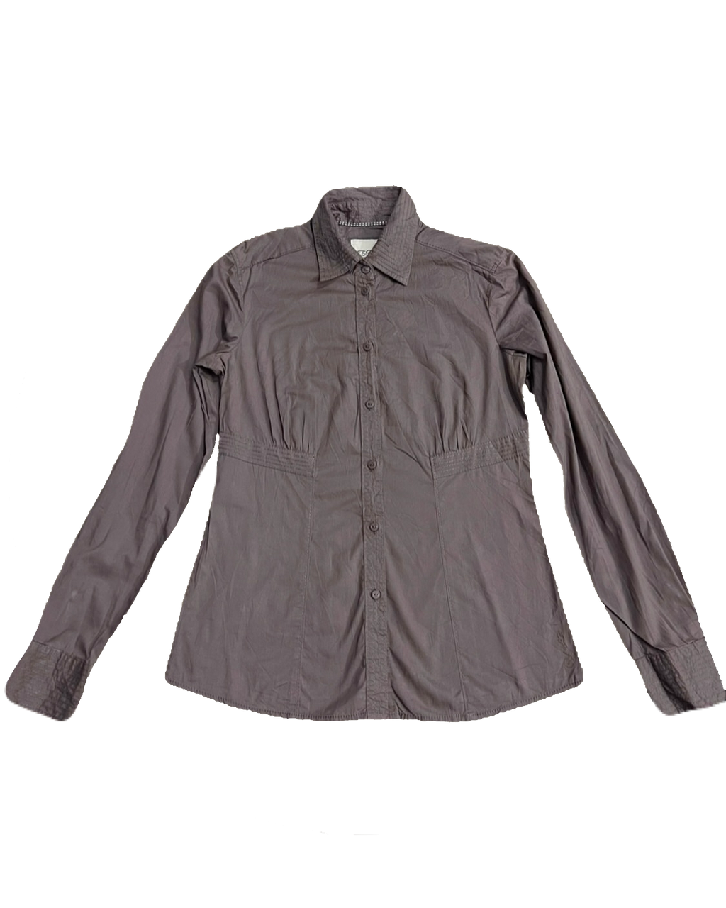 E-Spirit Brown Fitted Women's Buttonup