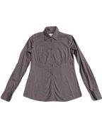 E-Spirit Brown Fitted Women's Buttonup