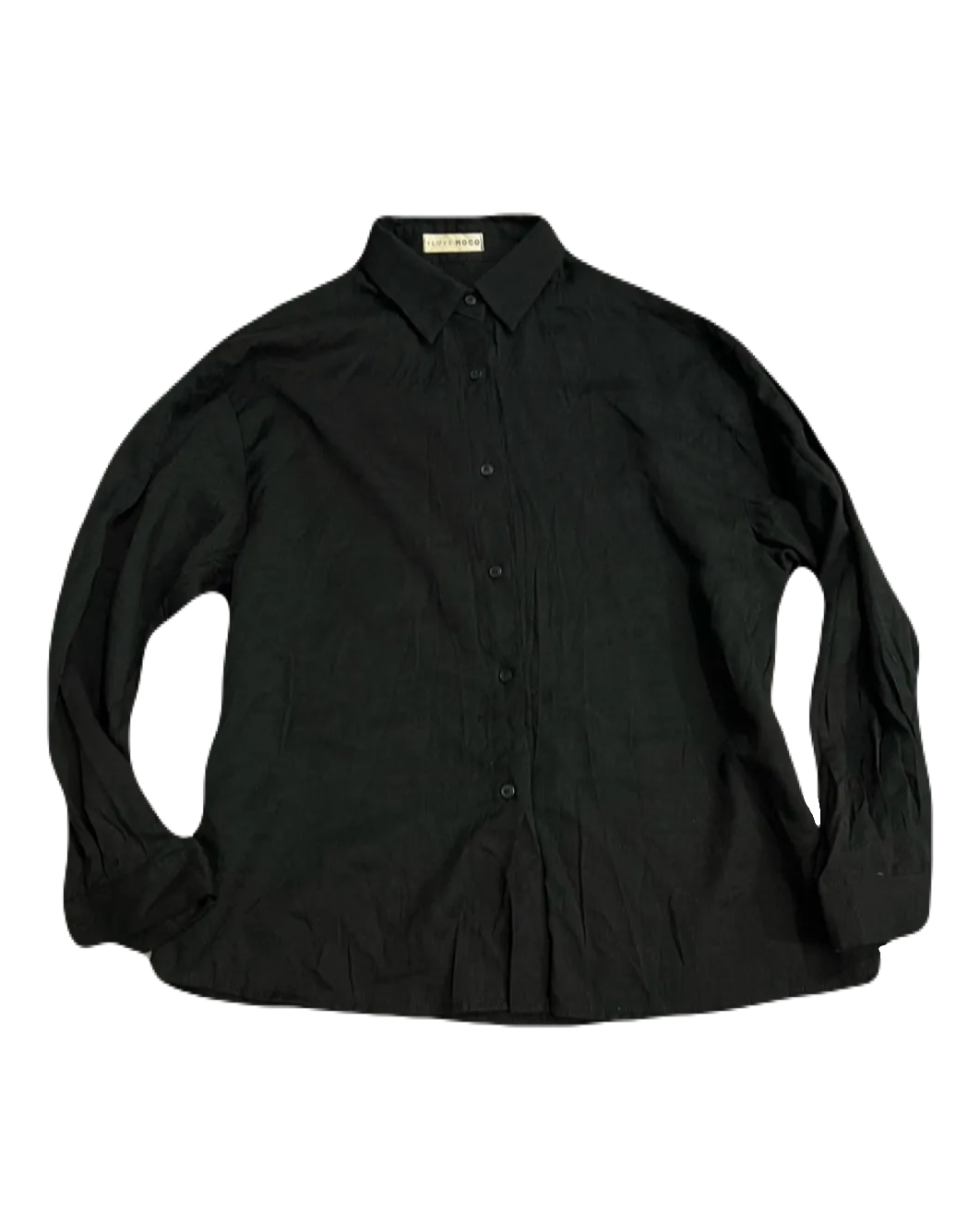 Shiny Black Buttonup