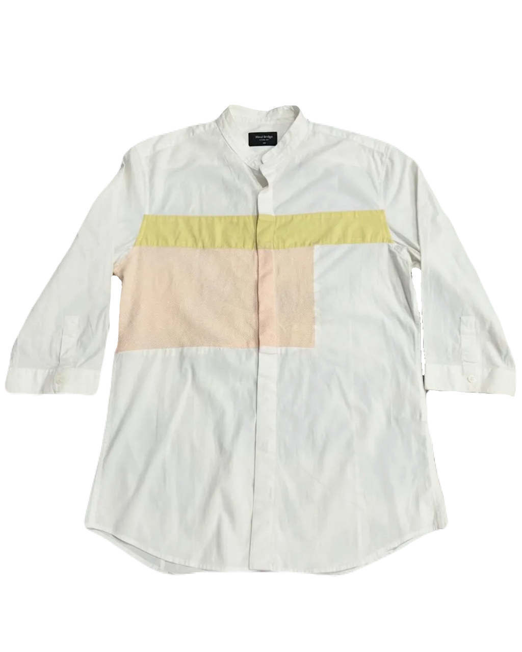 Mind Bridge White Patchwork Buttonup