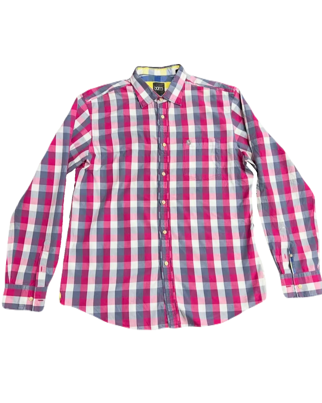 Born by Ted Baker Pink Checkered Buttonup