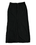 365 Black Open-Slit Denim Skirt