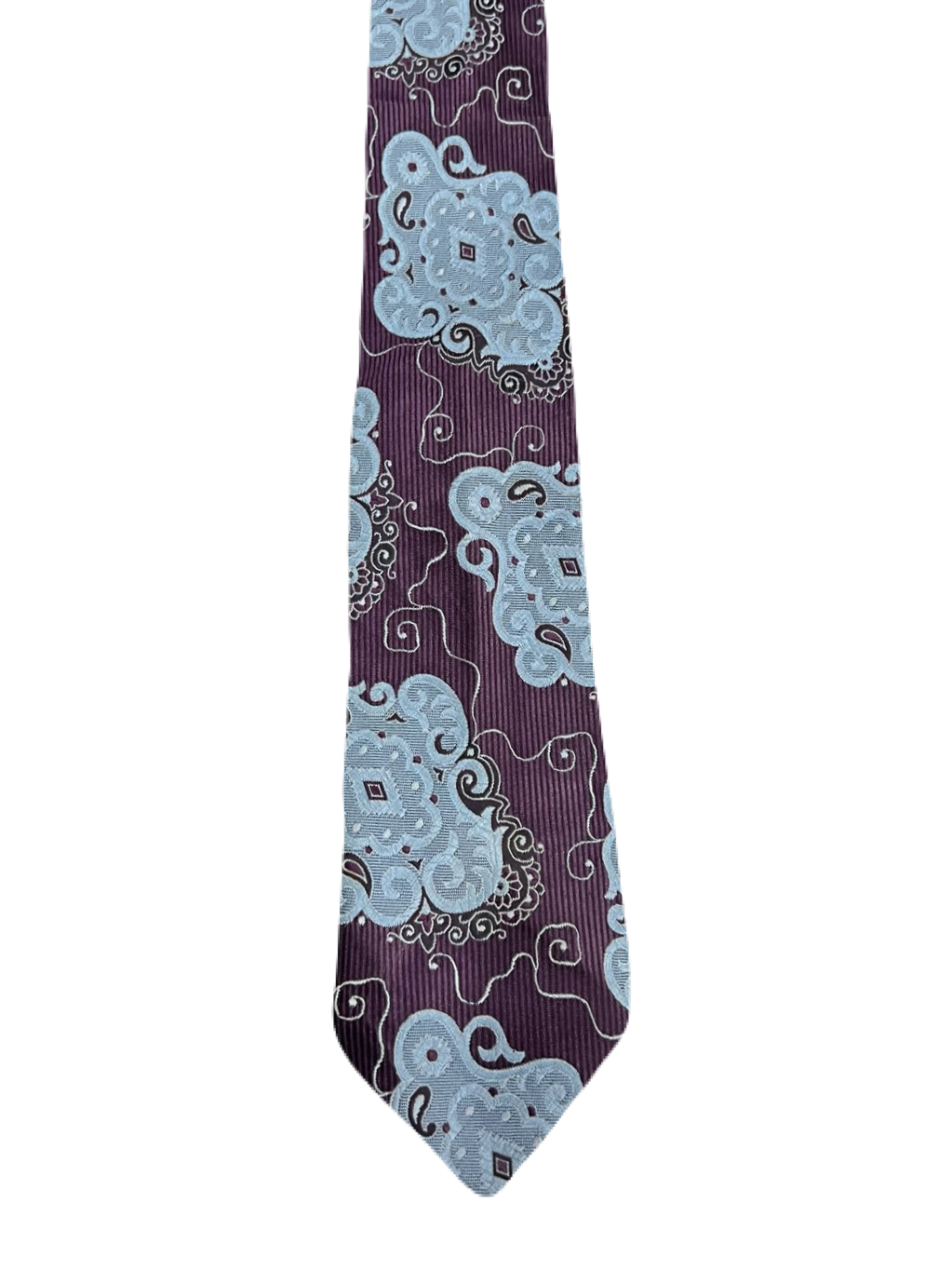 Purple & Blue Embroidered Tie