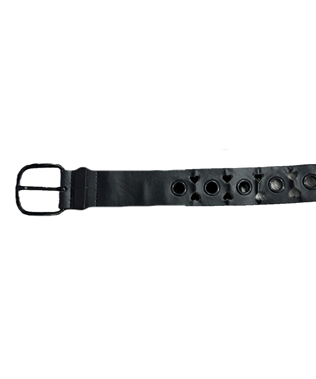 Black Hearts Holed Belt