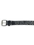 Black Floral Studded Belt