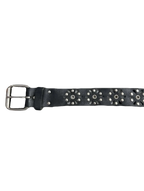 Black Floral Studded Belt