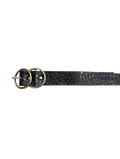 Black Snake Skin Scaled Belt