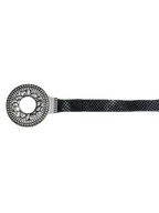 Silver Buckle Black Belt