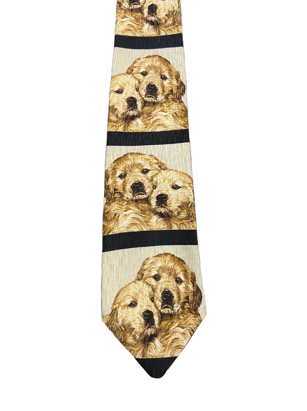 Vintage 1998 "Good as Gold" Golden Retriever Puppies Tie