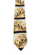 Vintage 1998 "Good as Gold" Golden Retriever Puppies Tie