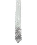 Silver Glitter Narrow Tie